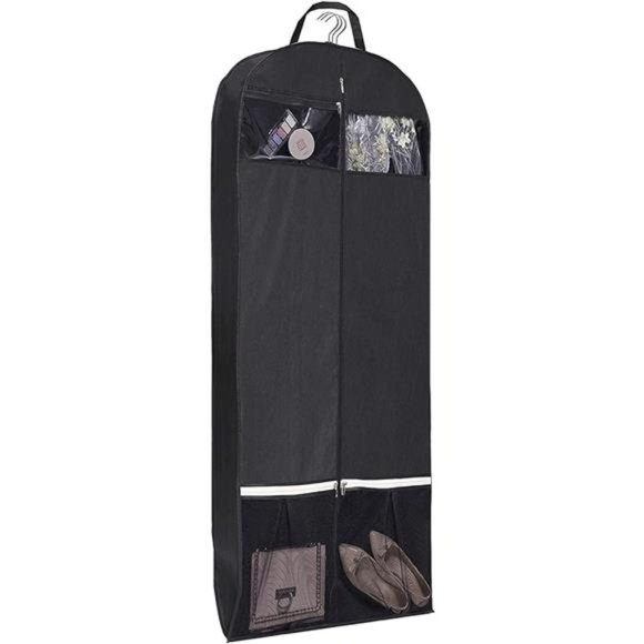 54" Trifold Dress Garment Bags for Travel Gusseted Suit Cover with 2 Large Mesh - Picture 8 of 8